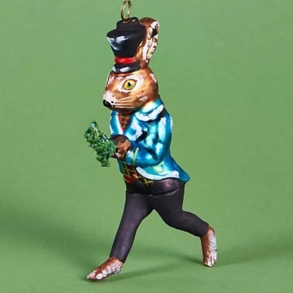 Anthropologie Nathalie Lete Jumping Hare Ornament - Picture 1 of 1